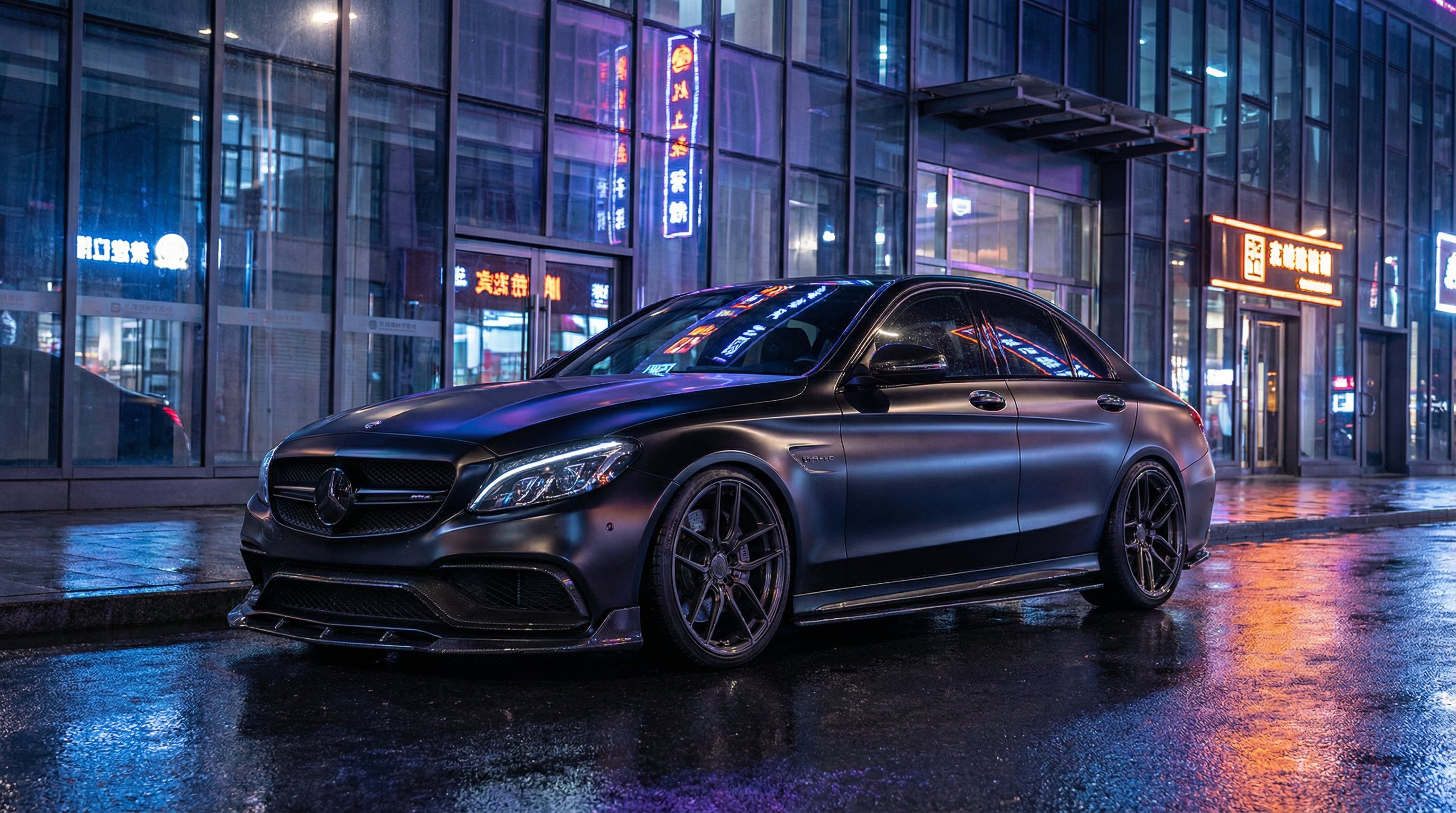 福利姬奔驰C63改装视频